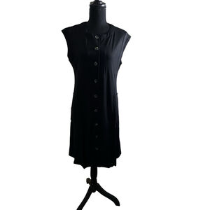 Wynne Layers Black Polished Safari Dress | Size M